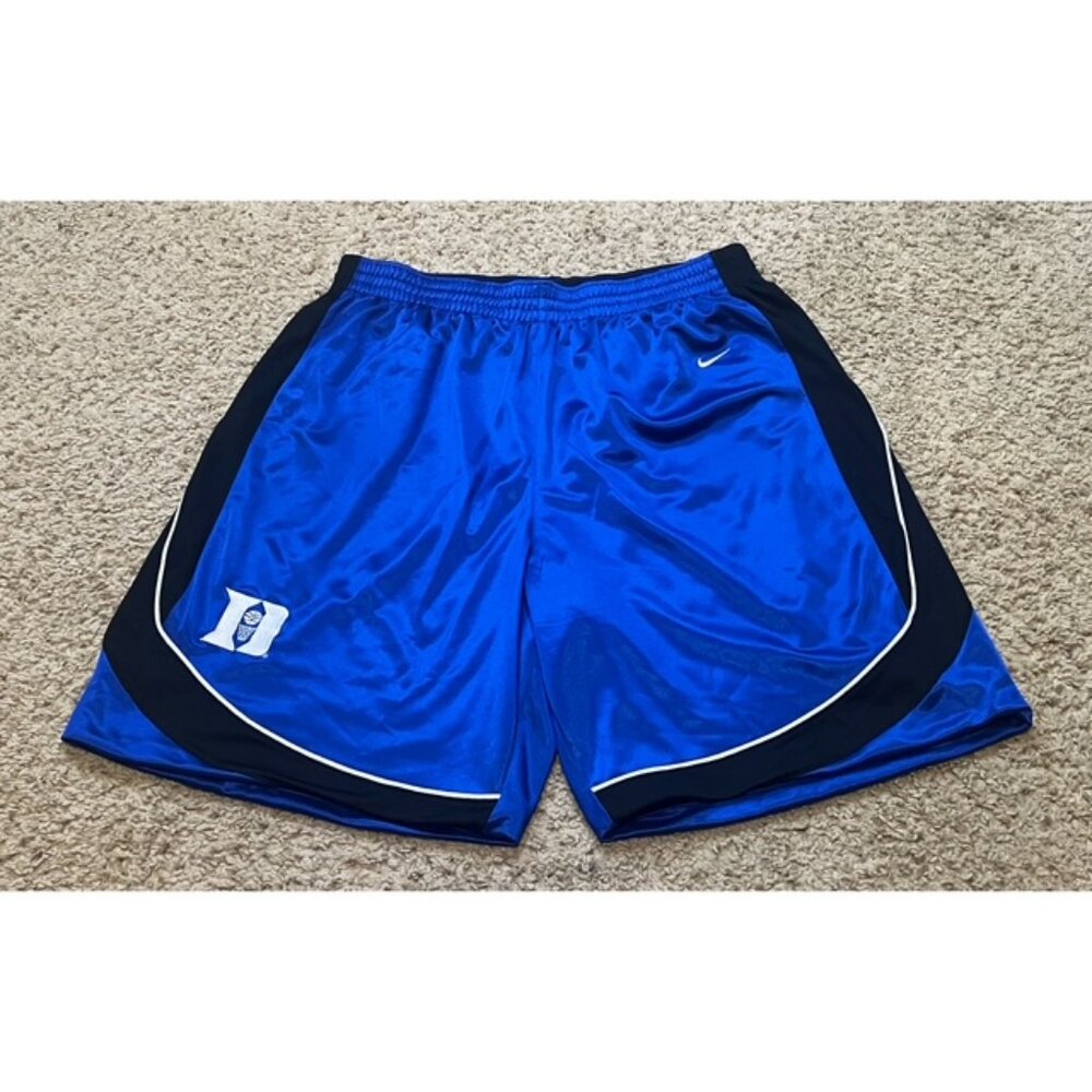 Duke Blue Devils Vintage Nike Basketball Shorts Black Blue Y2K Size Large EUC